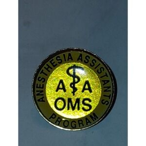 Anesthesia Assistants OMS Program Enamel Lapel Pin Medical Award Badge
